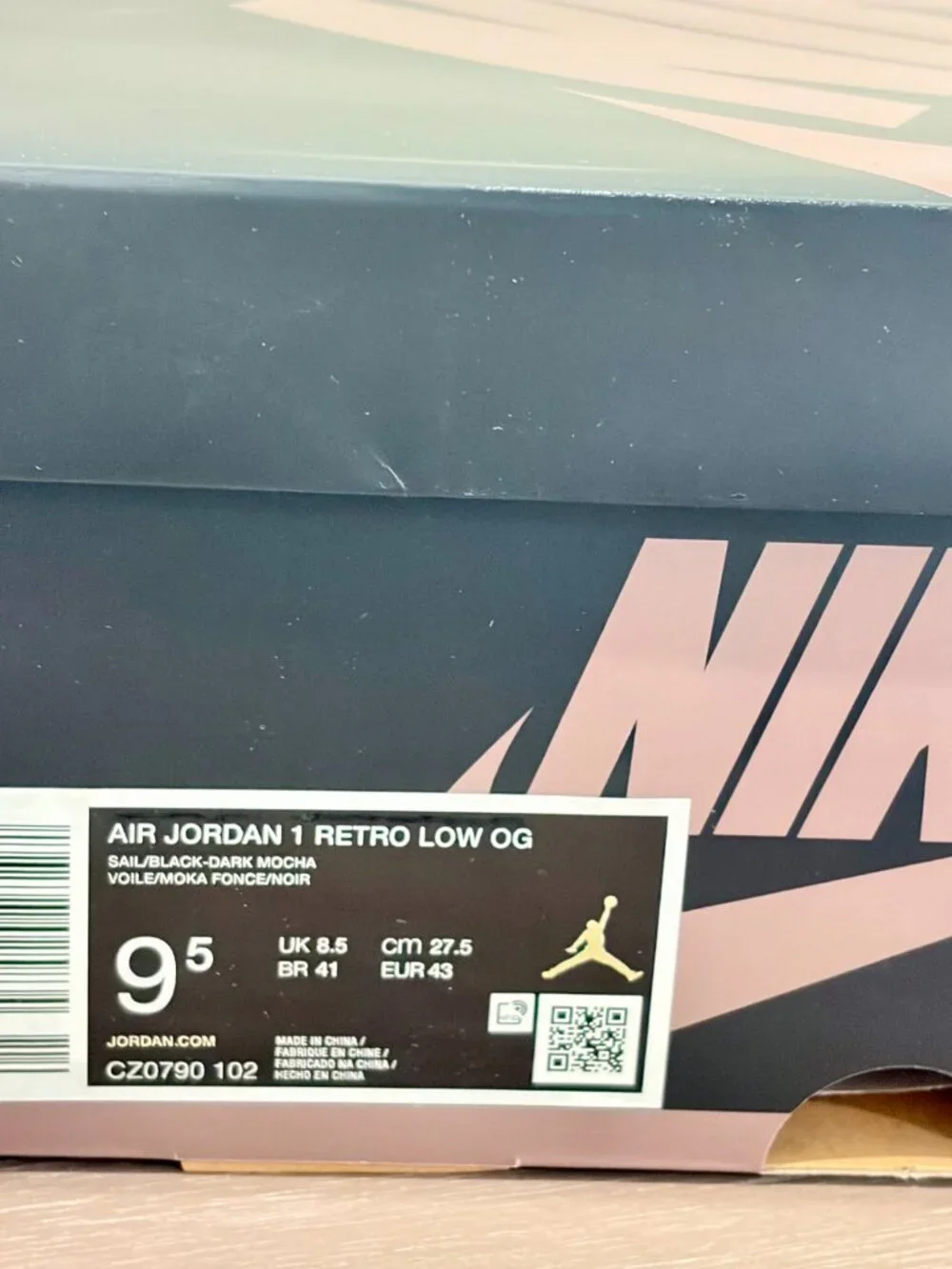 AIR JORDAN 1 RETRO LOW OG SAIL/BLACK-DARK MOCHA VOILE/MOKA FONCE/NOIR
